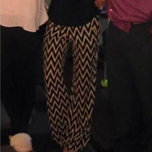 Black and Tan Chevron Pants
